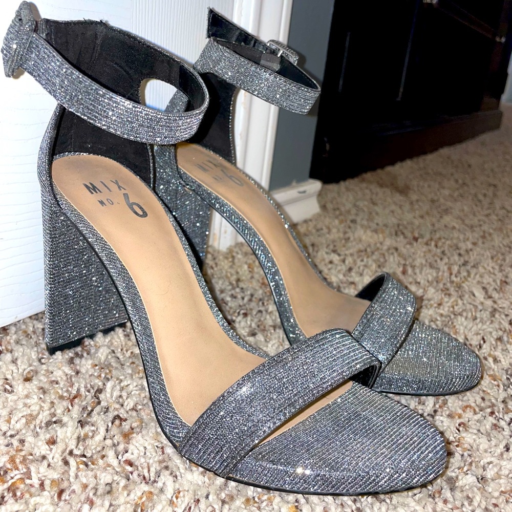 Women’s Black-Sparkly Mix No. 6 Heels